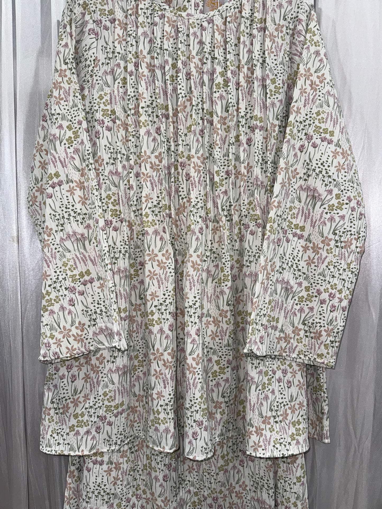 Zelda Floral Premium Crinkled Skirt Set