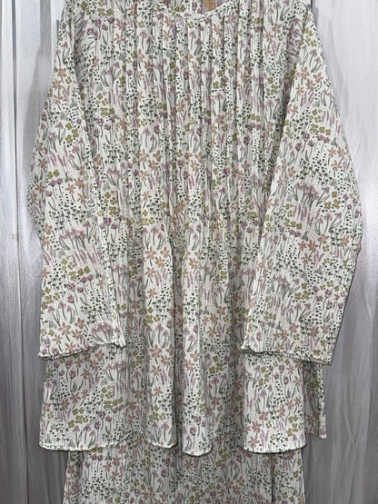 Zelda Floral Premium Crinkled Skirt Set