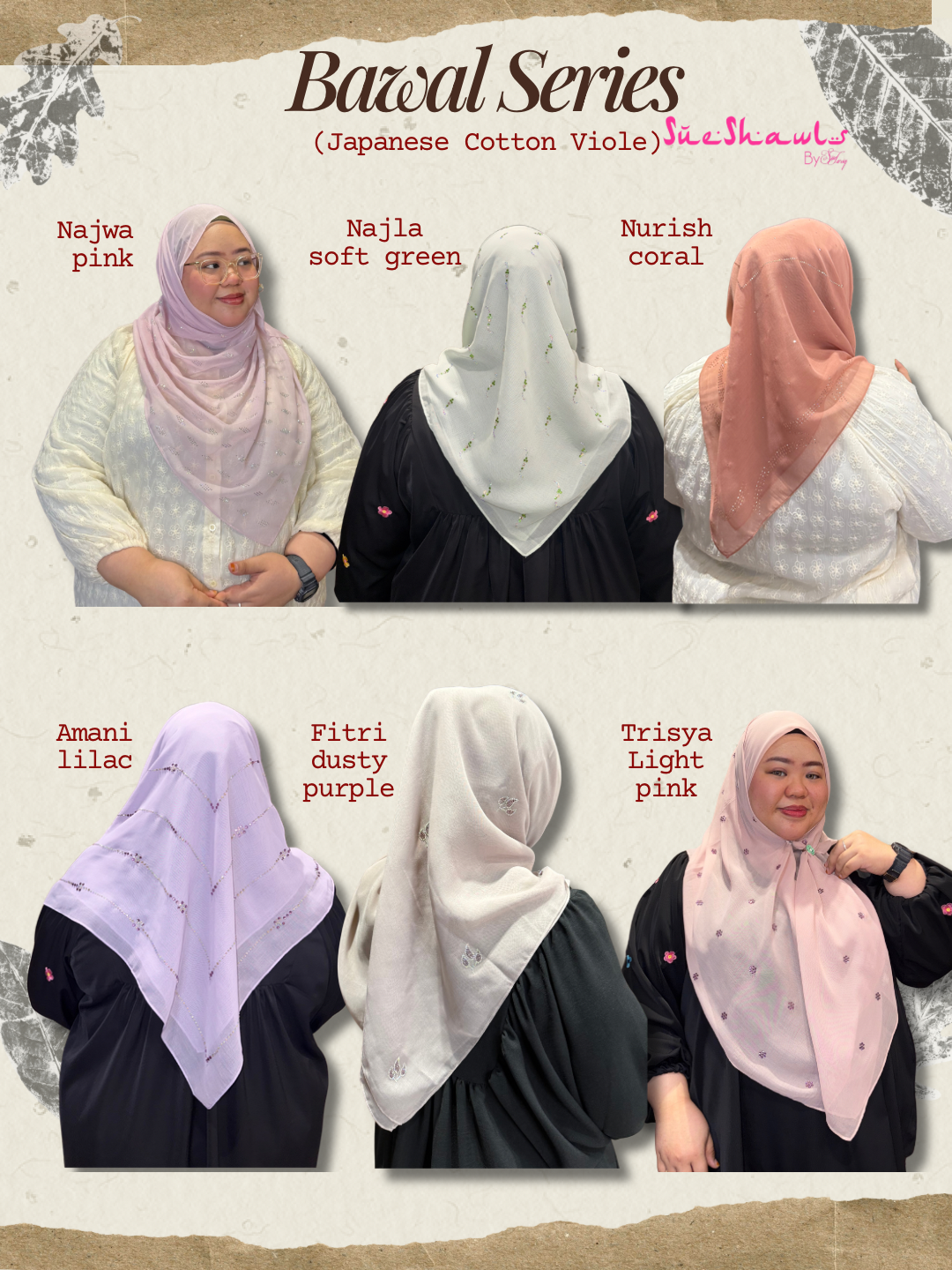 Trisya Bawal Bling Snowflake Cotton Viole