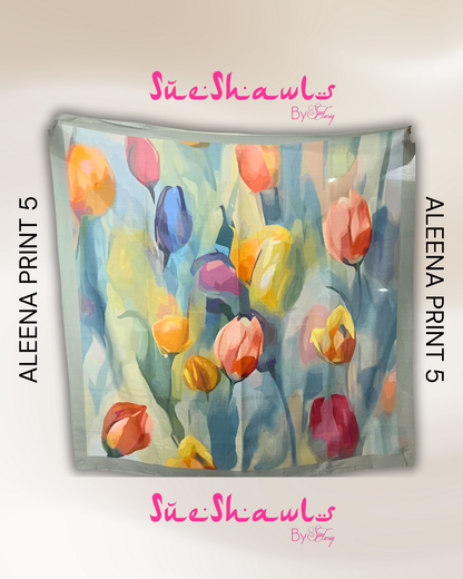 Aleena Premium cotton viole Printed Bawal