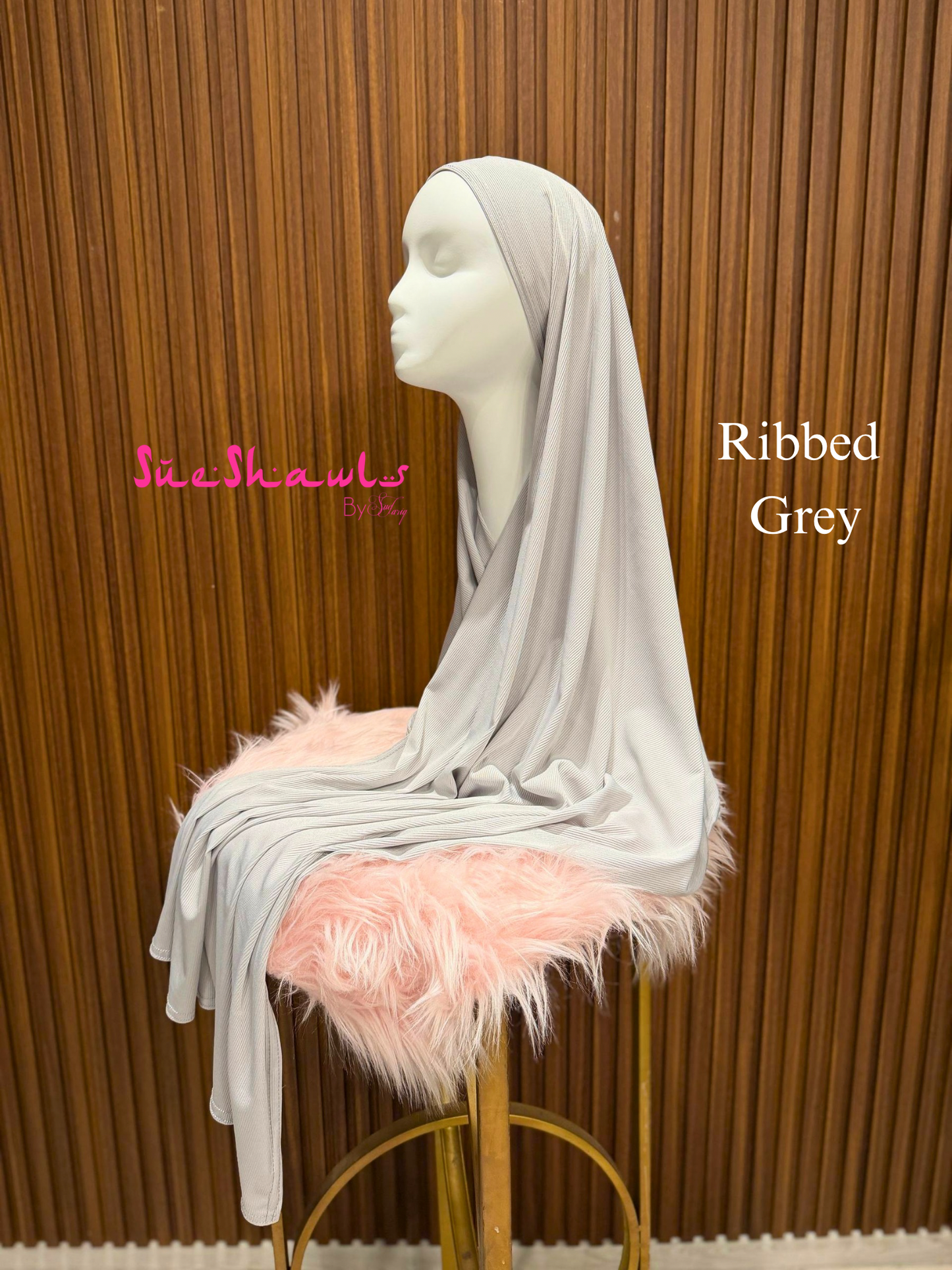 Plain Premium Ribbed Shawl