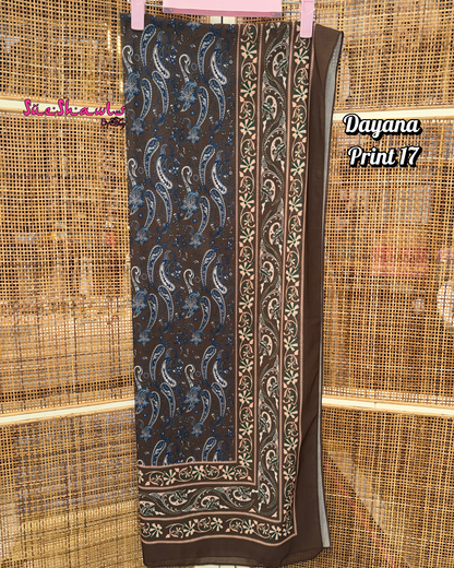 Dayana Printed 1.8M Shawl Premium Chiffon