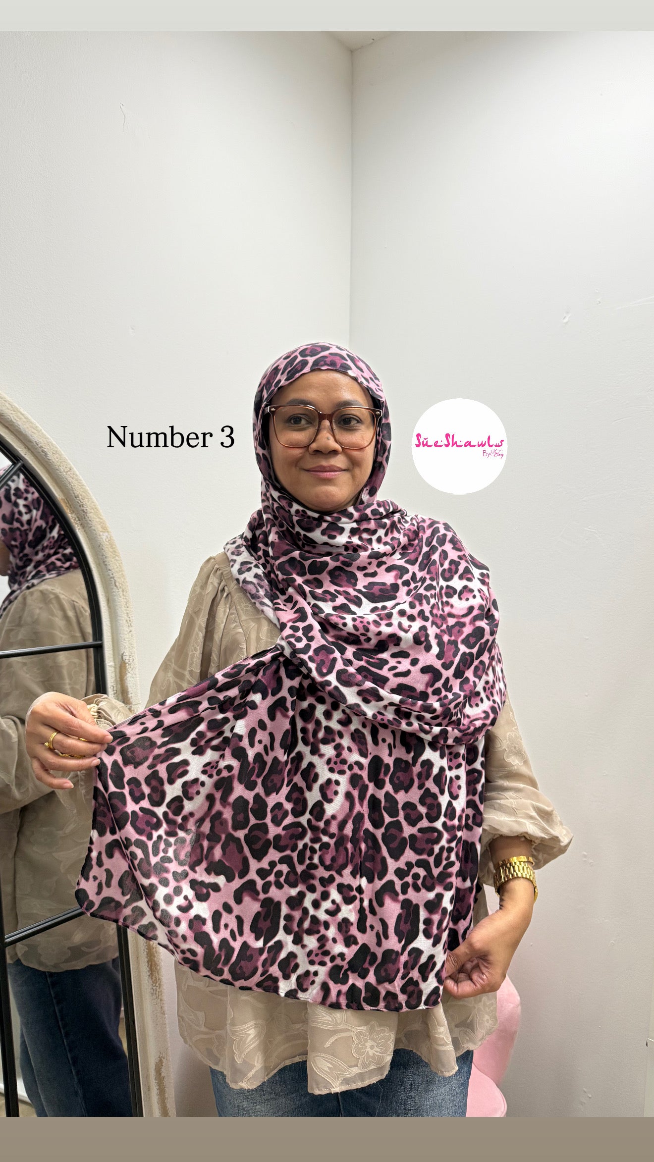 Sufya Leopard Print Modal Shawl