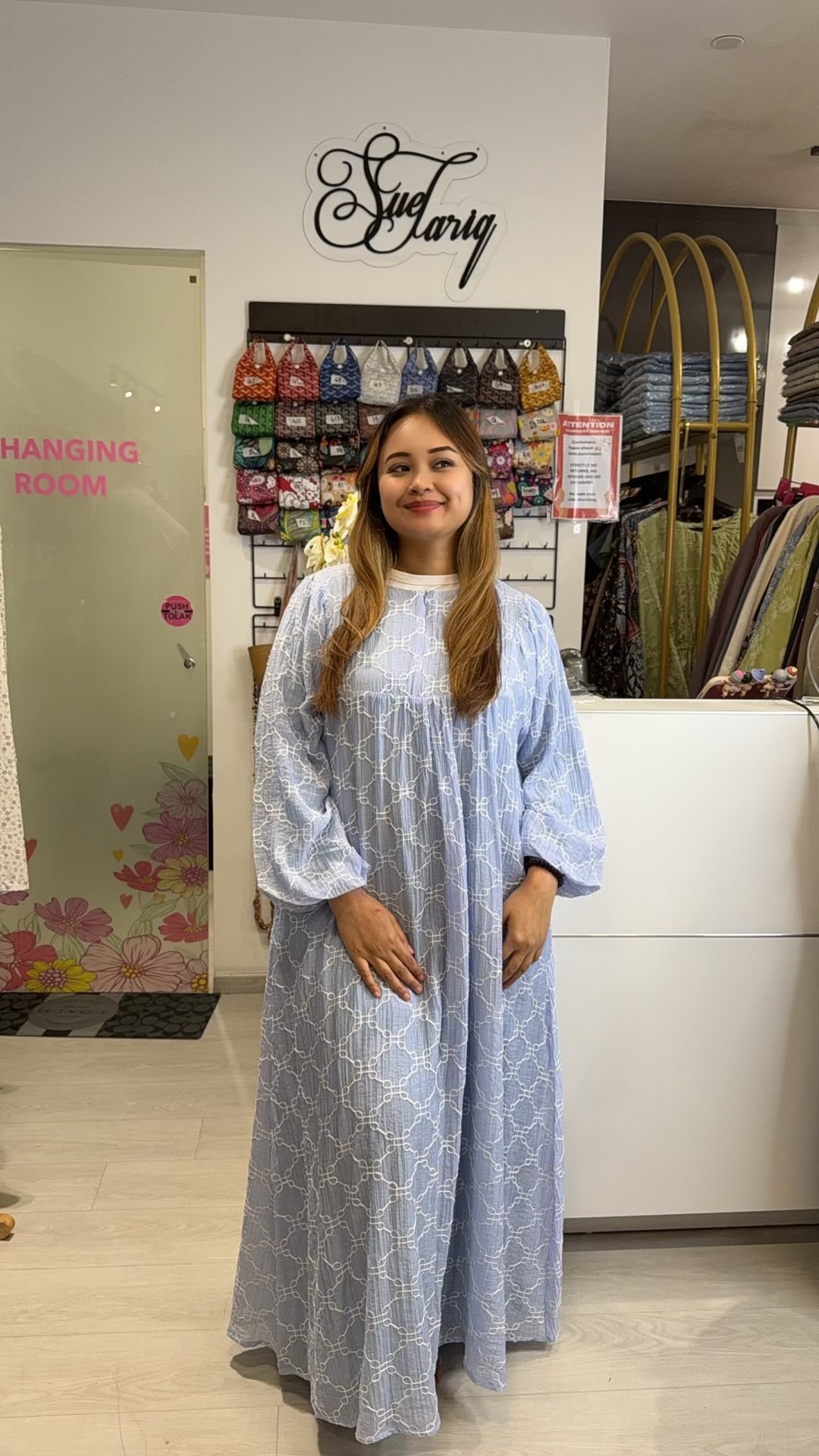 Lily Premium Cotton Eyelet Dress
