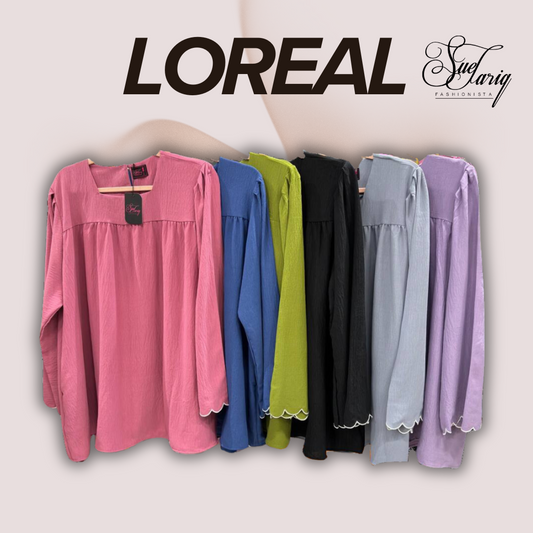 Loreal crinkled top plus size