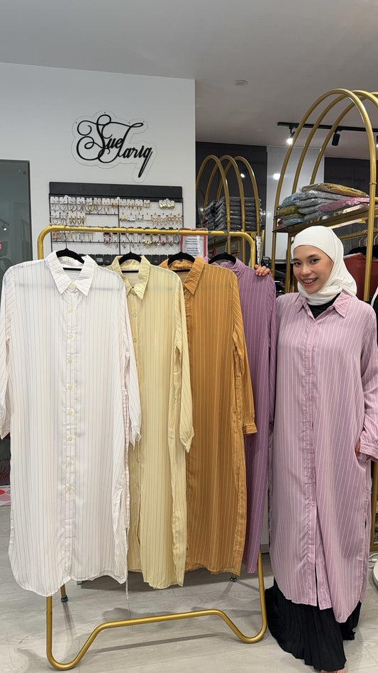 Qistina Stripes Tunic (Cotton Polyester)